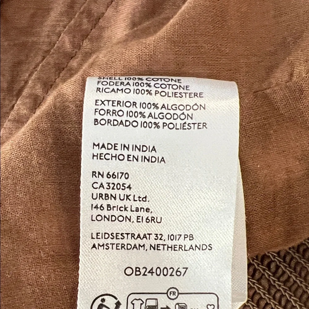 Free People Brown Floral bustier Crop Top sz M - Picture 8 of 10